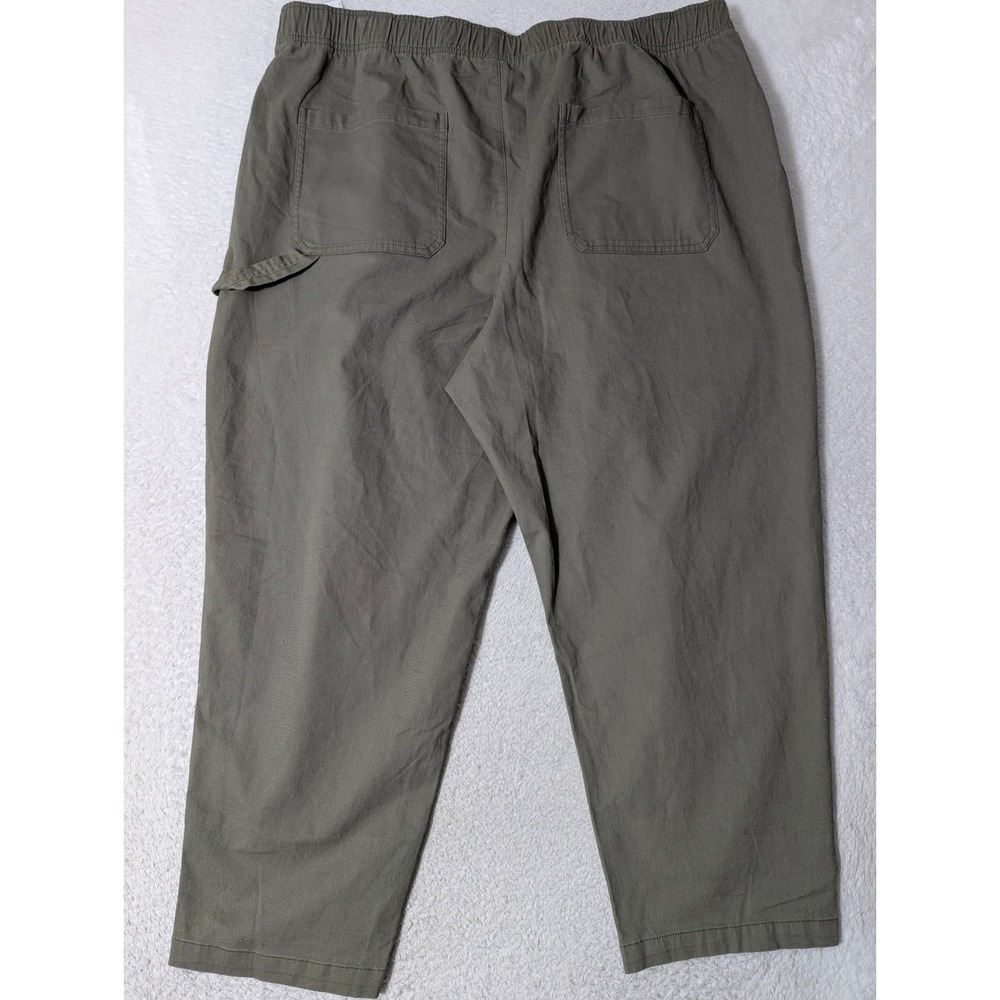 NEW! Old Navy Pulla Utility Pants Women 2X Green Stretch High Rise Inseam 27.5 - Picture 10 of 10